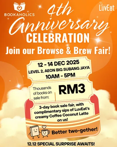Bookaholics 4th Anniversary - Browse & Brew Fair