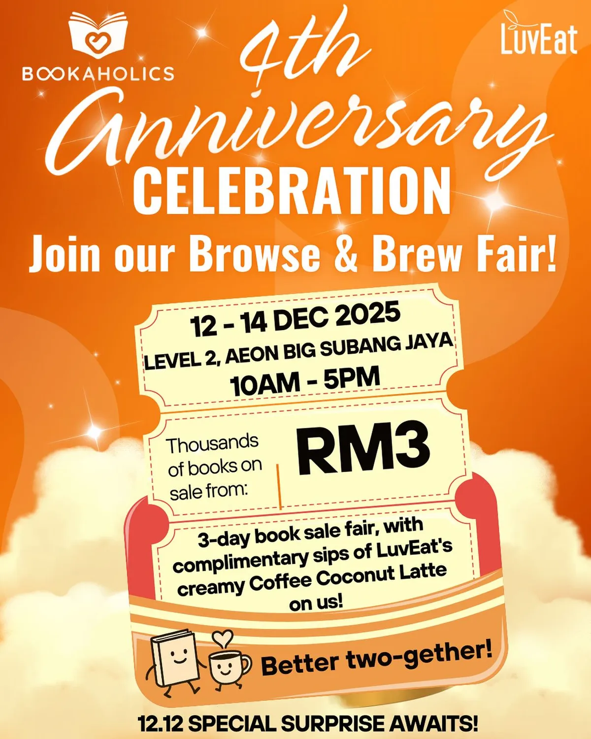 Bookaholics 4th Anniversary - Browse & Brew Fair